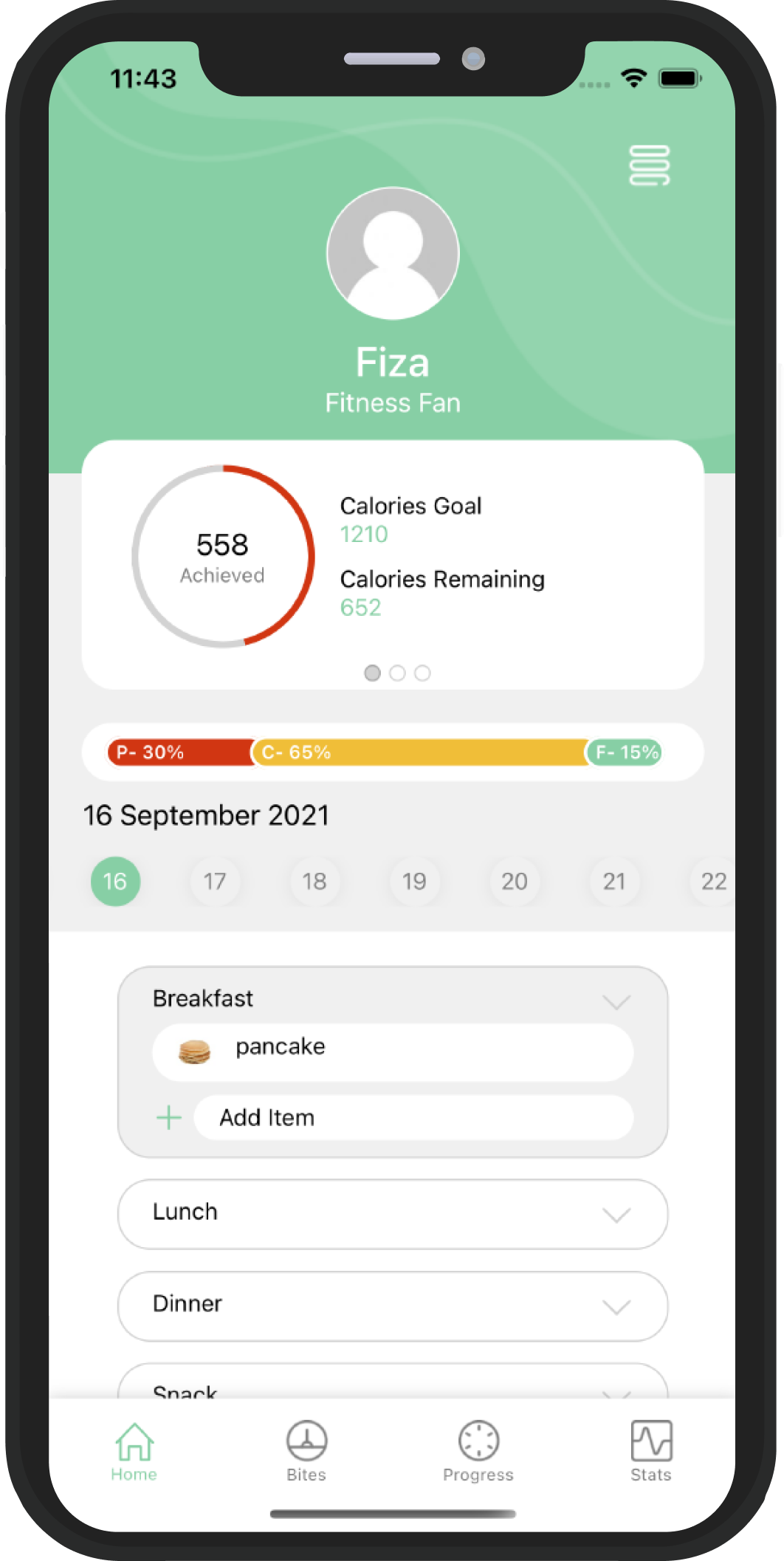 Yield-bites mobile app