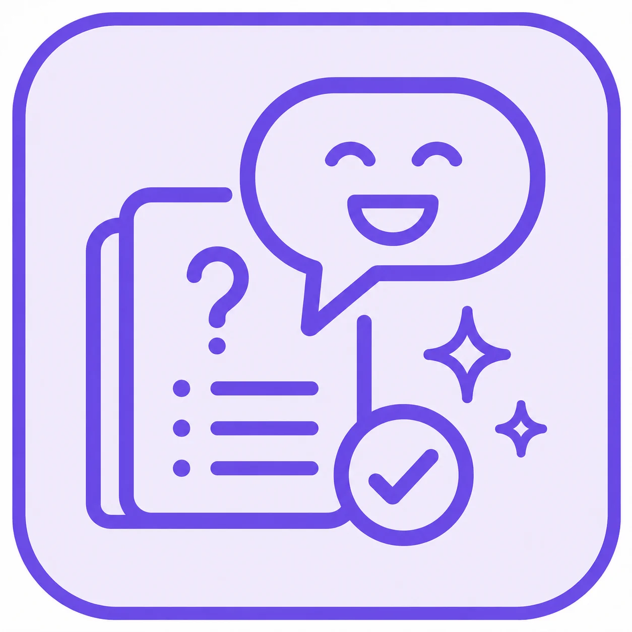 Answers FAQs From Your Knowledge Base Icon