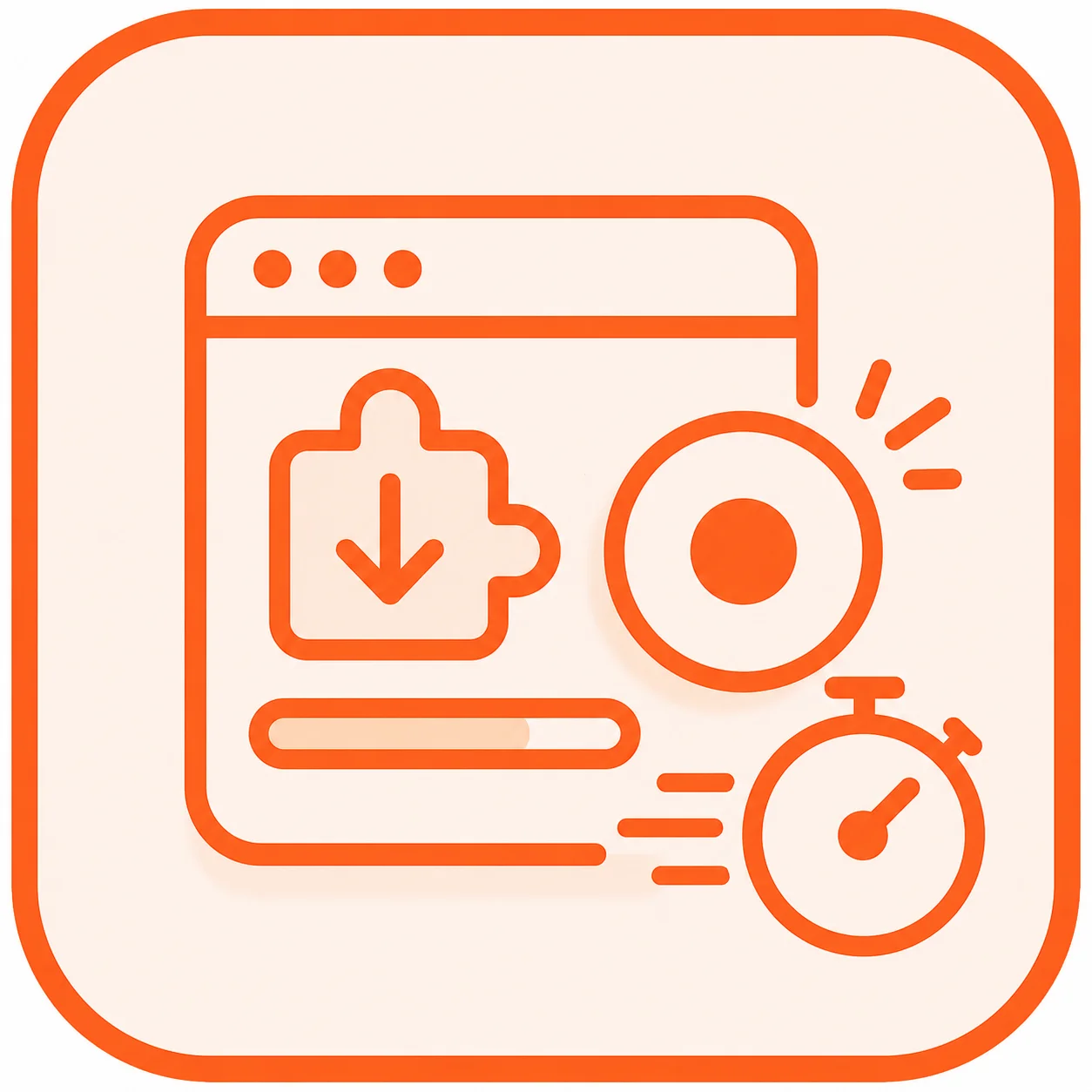 Install and Record in 30 Seconds Icon