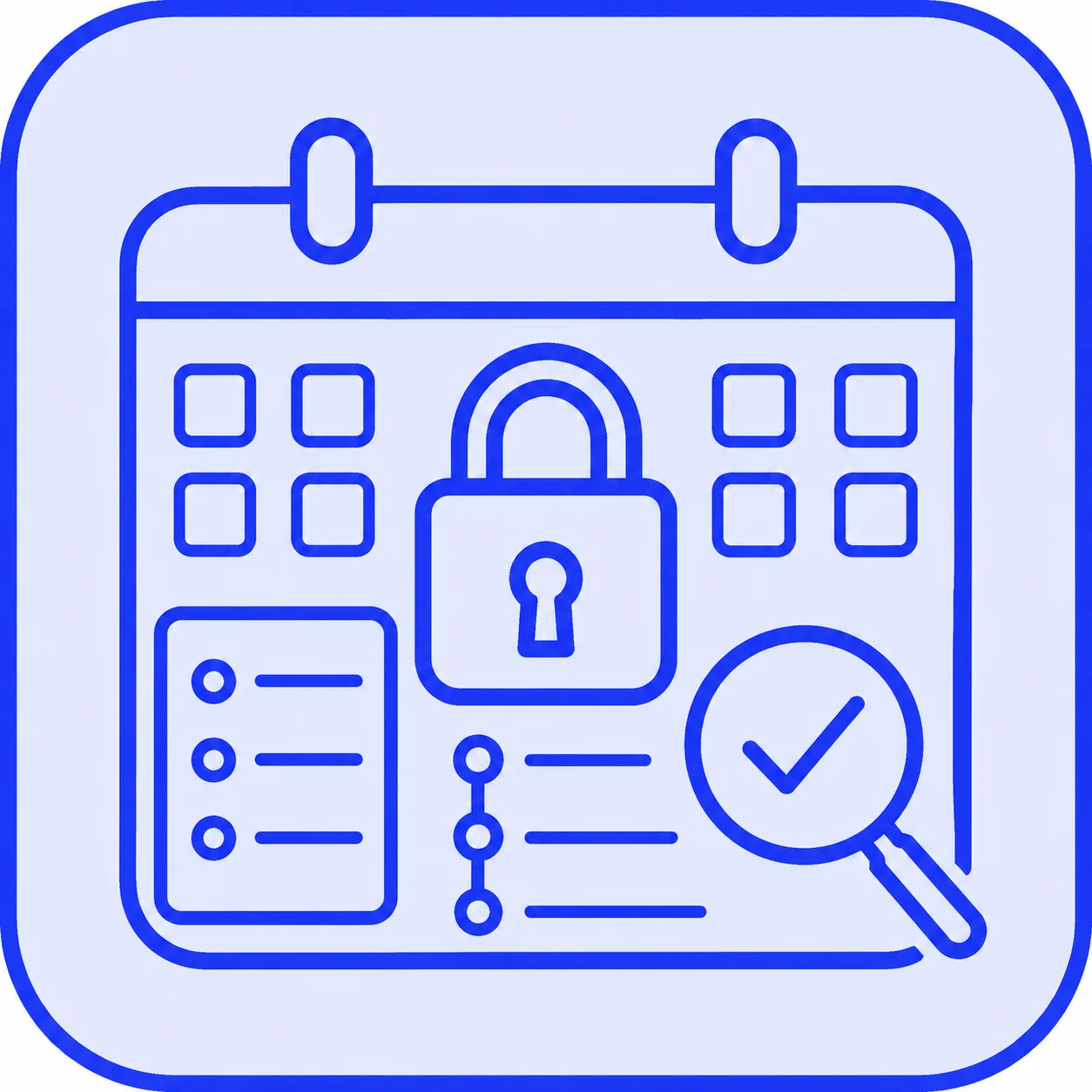 Period Lock and Audit Trail Icon
